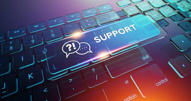 Tech Workshops header showing a keyboard with a "support" button