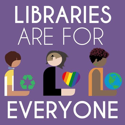 libraries are for everyone purple